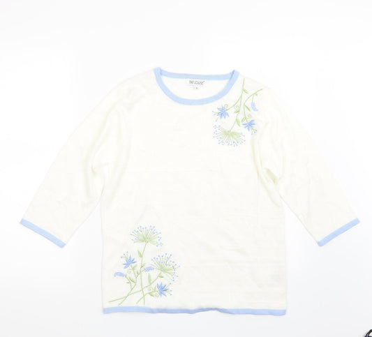 Womens UK Size S Fay Louise White Pullover Jumper