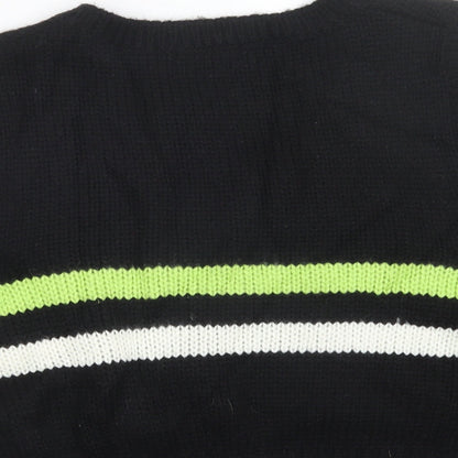 Apparel XTT Womens Black  Knit Pullover Jumper Size L