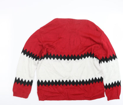 Womens UK Size XL Envy Us Red Pullover Jumper