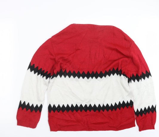 Womens UK Size XL Envy Us Red Pullover Jumper