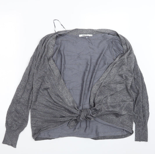 Womens UK Size M M&Co Silver Cardigan Jumper