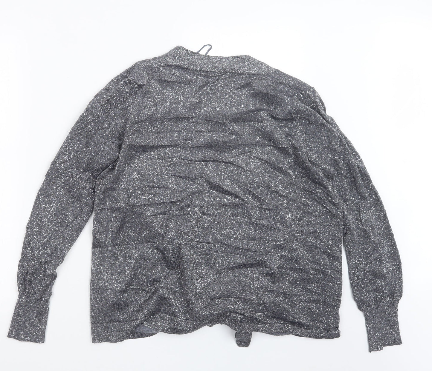 Womens UK Size M M&Co Silver Cardigan Jumper