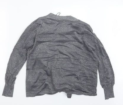 Womens UK Size M M&Co Silver Cardigan Jumper