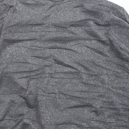 Womens UK Size M M&Co Silver Cardigan Jumper