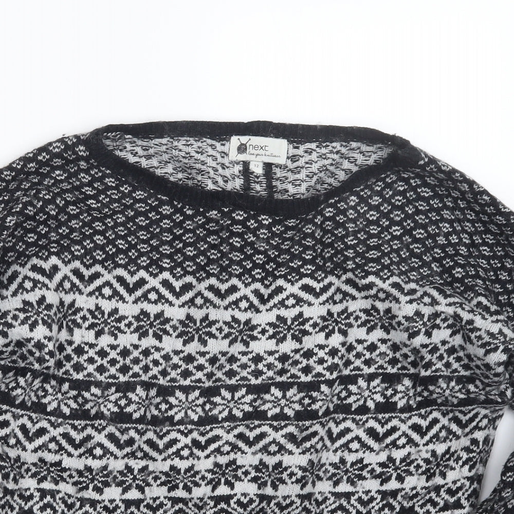 Womens UK Size 12 NEXT Black Pullover Jumper