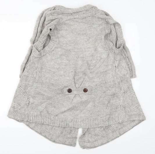 Marks and Spencer Womens Grey  Knit Cardigan Jumper Size 12