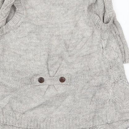 Marks and Spencer Womens Grey  Knit Cardigan Jumper Size 12