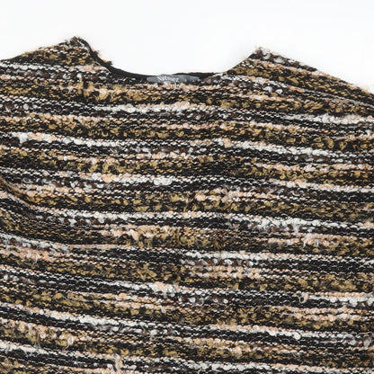 Nutmeg Womens Brown Striped Knit Pullover Jumper Size 8