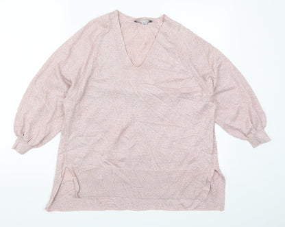 Womens UK Size S Marks and Spencer Pink Pullover Jumper