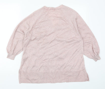 Womens UK Size S Marks and Spencer Pink Pullover Jumper