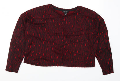 Womens UK Size M New Look Red Pullover Jumper