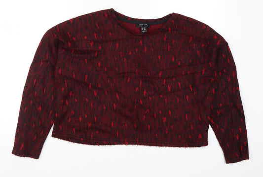 Womens UK Size M New Look Red Pullover Jumper