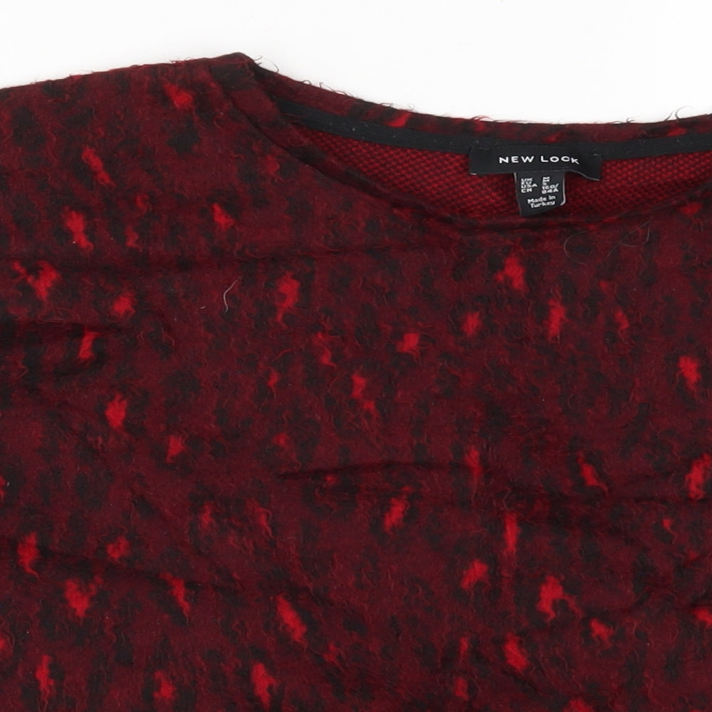 Womens UK Size M New Look Red Pullover Jumper