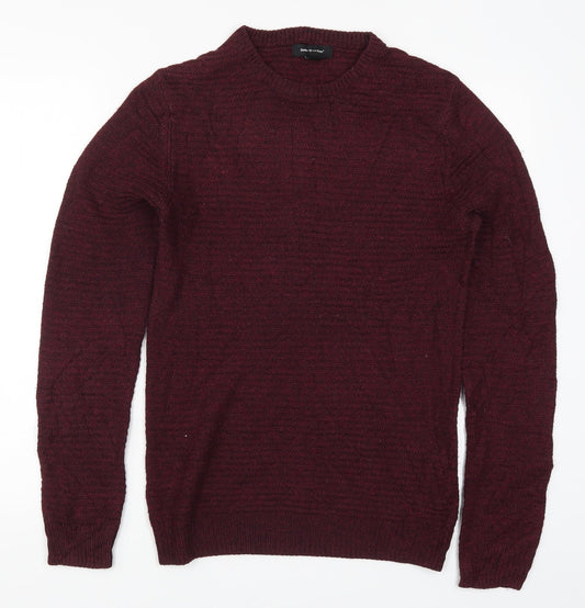 Cedar Wood State Mens Red  Knit Pullover Jumper Size XS