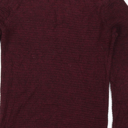 Cedar Wood State Mens Red  Knit Pullover Jumper Size XS