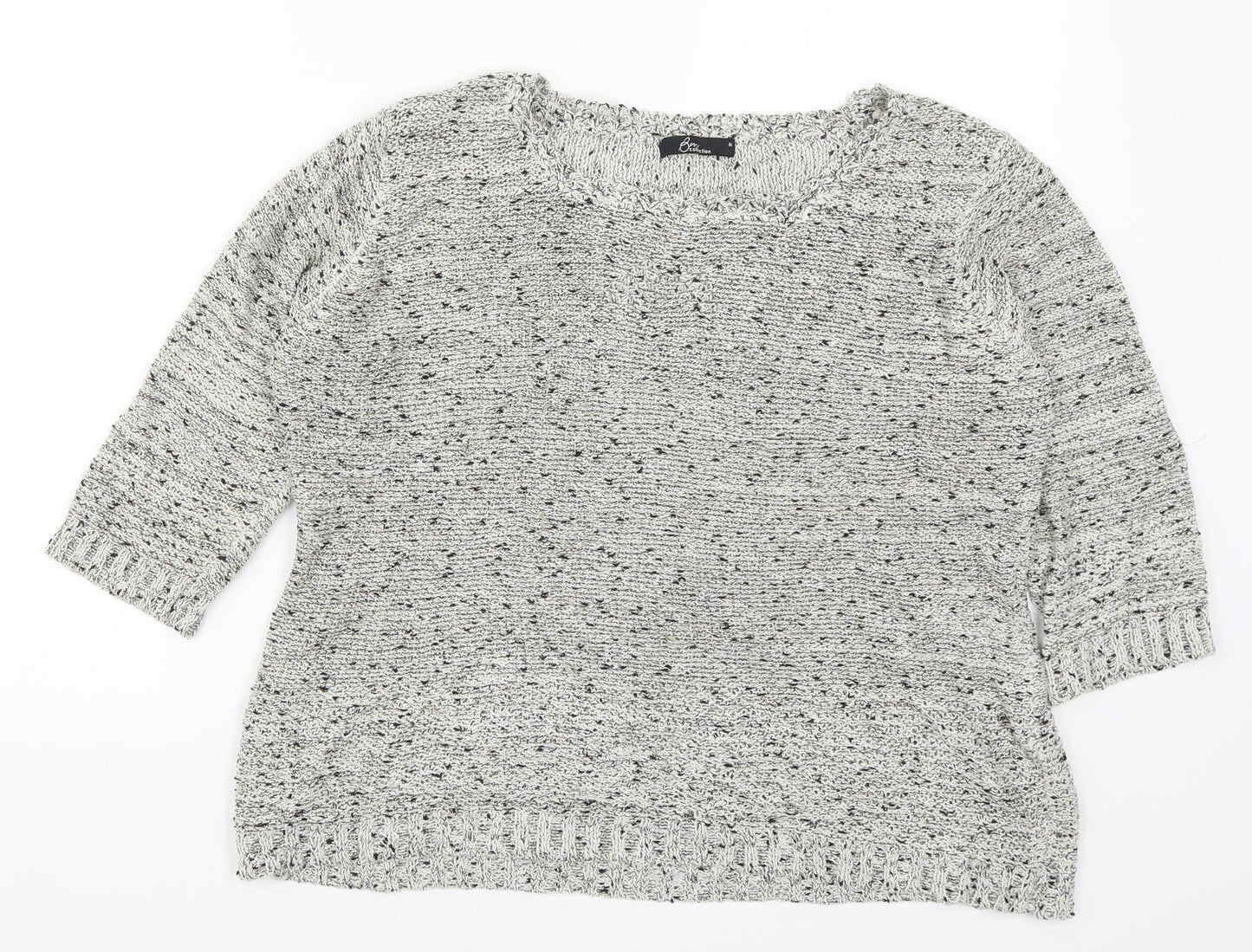 Womens UK Size M Bonmarché Grey Pullover Jumper