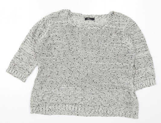 Womens UK Size M Bonmarché Grey Pullover Jumper