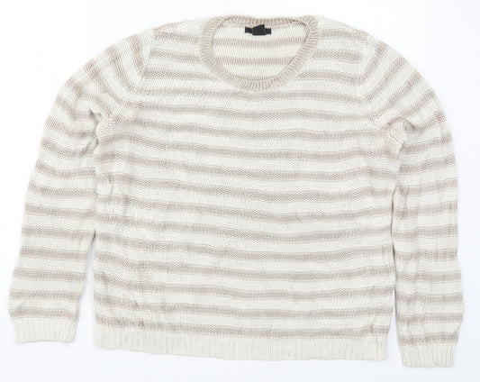 Womens UK Size M H&M Beige Pullover Jumper