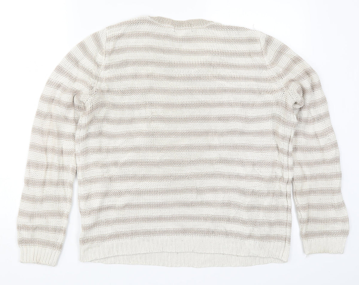 Womens UK Size M H&M Beige Pullover Jumper
