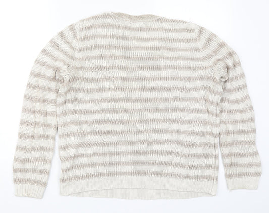Womens UK Size M H&M Beige Pullover Jumper