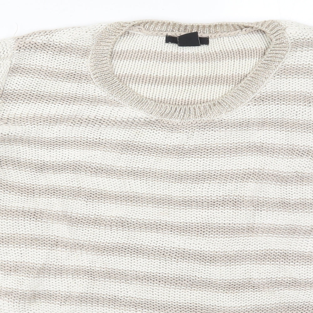 Womens UK Size M H&M Beige Pullover Jumper