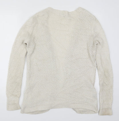 Womens UK Size 14 F&F Beige Cardigan Jumper