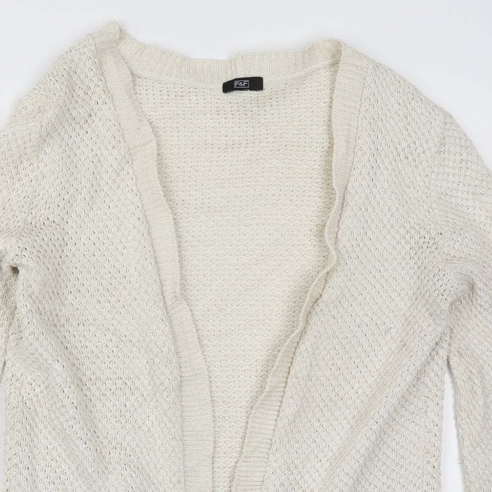 Womens UK Size 14 F&F Beige Cardigan Jumper