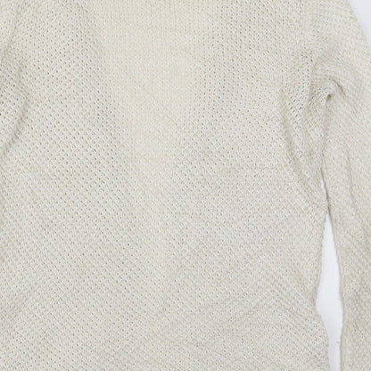 Womens UK Size 14 F&F Beige Cardigan Jumper