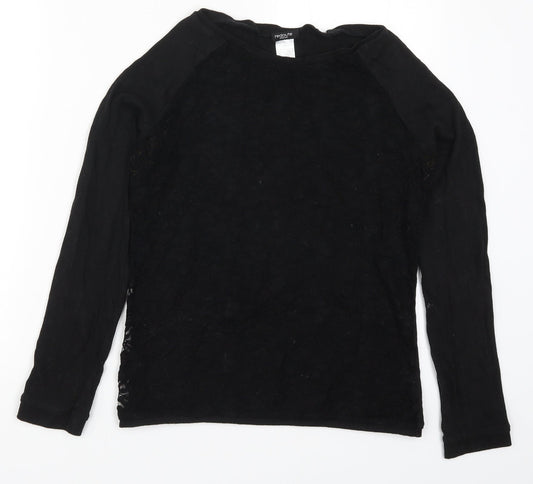 La Redoute  Womens Black  Lace Pullover Jumper Size 10