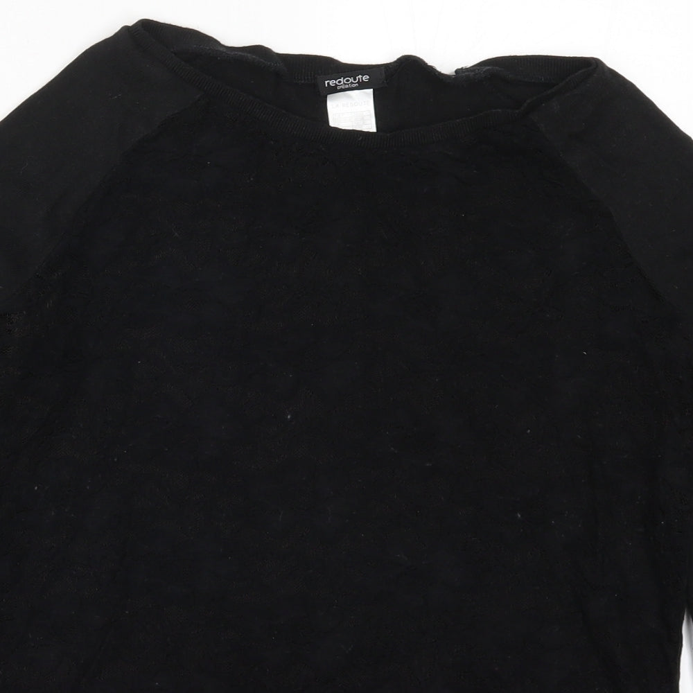 La Redoute  Womens Black  Lace Pullover Jumper Size 10