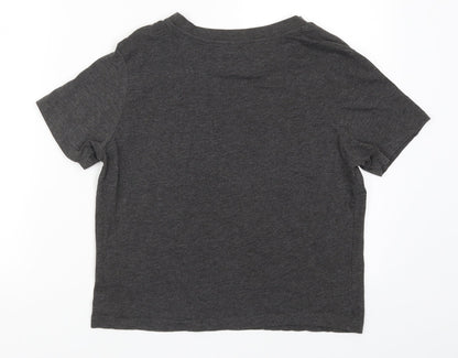 Primark Womens Grey   Basic T-Shirt Size 10  - Friday I'm so Happy to See You