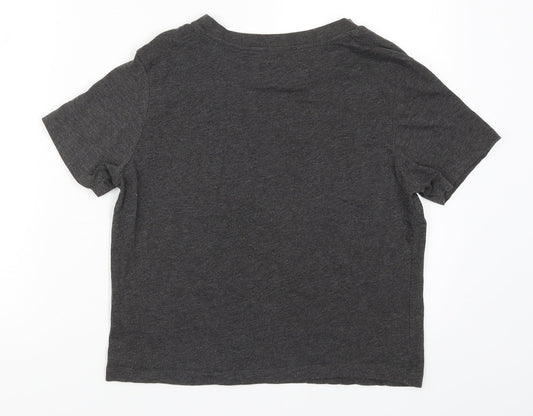 Primark Womens Grey   Basic T-Shirt Size 10  - Friday I'm so Happy to See You