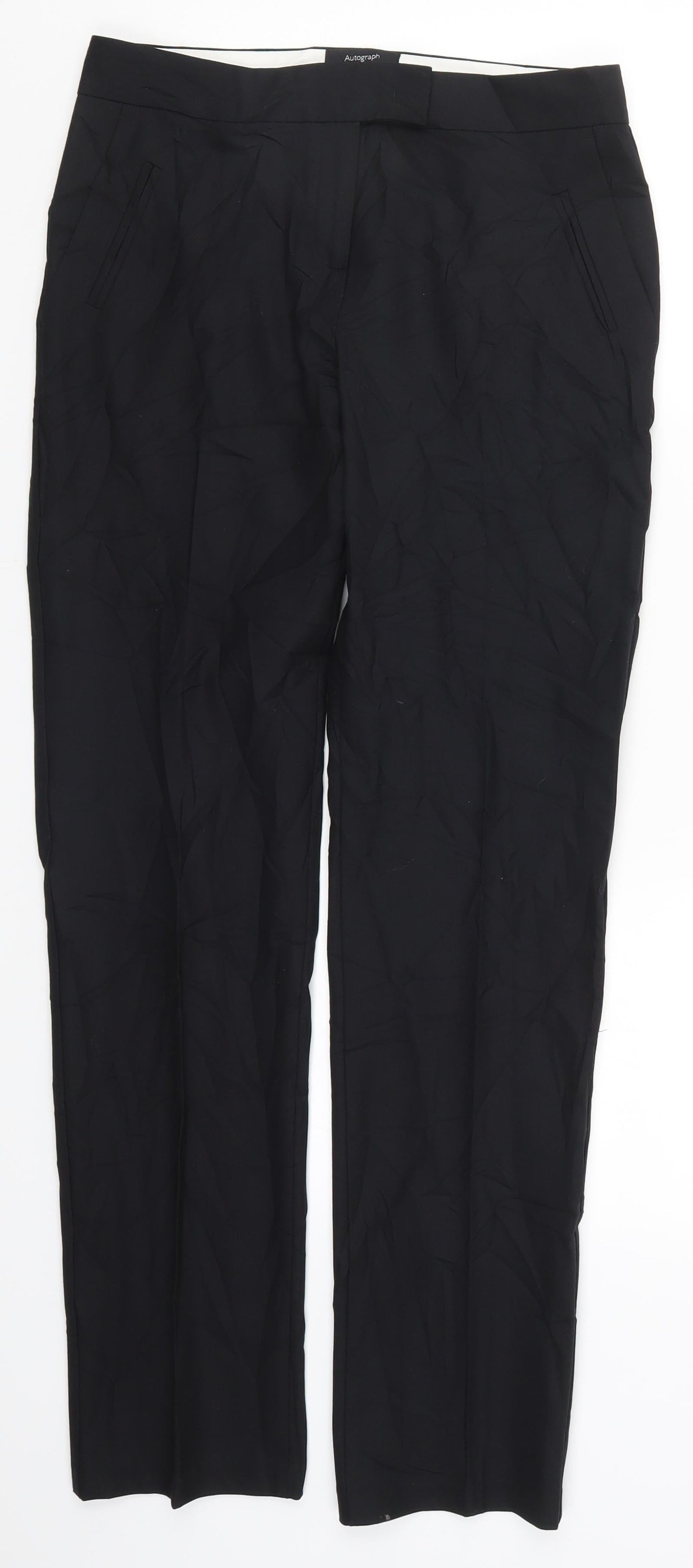 Womens UK Size 8 Marks and Spencer Regular Fit  Black Trousers