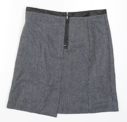 TU Womens Blue Geometric  A-Line Skirt Size 12