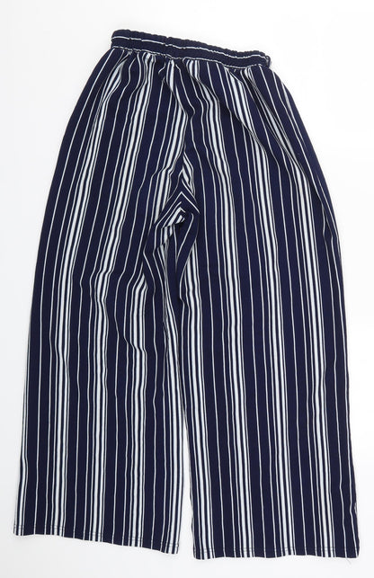 Passport Womens Blue Striped  Trousers  Size M L26 in