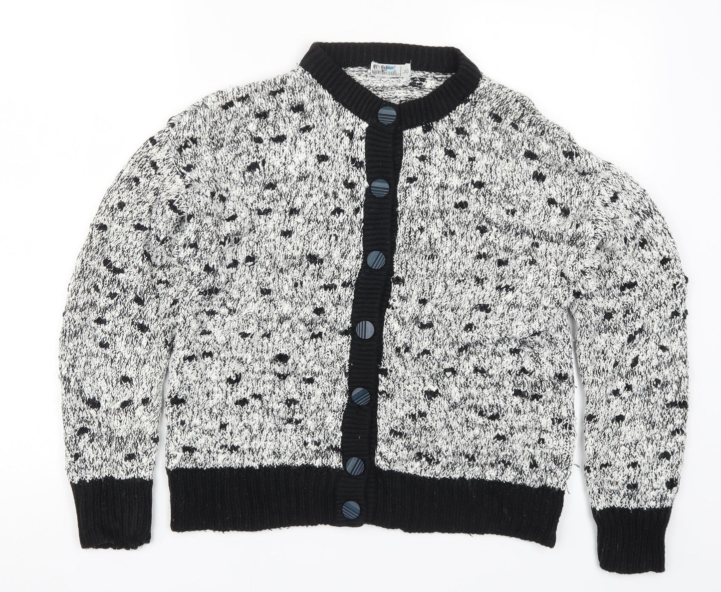 Littlewoods Womens Grey  Knit Cardigan Jumper Size 10