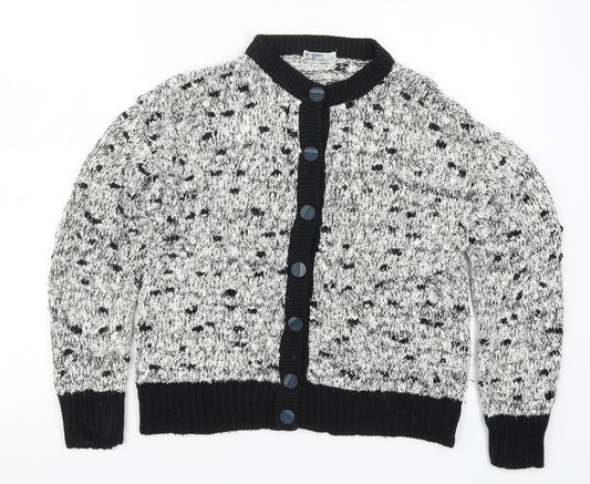 Littlewoods Womens Grey  Knit Cardigan Jumper Size 10