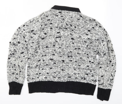 Littlewoods Womens Grey  Knit Cardigan Jumper Size 10