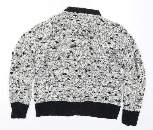 Littlewoods Womens Grey  Knit Cardigan Jumper Size 10