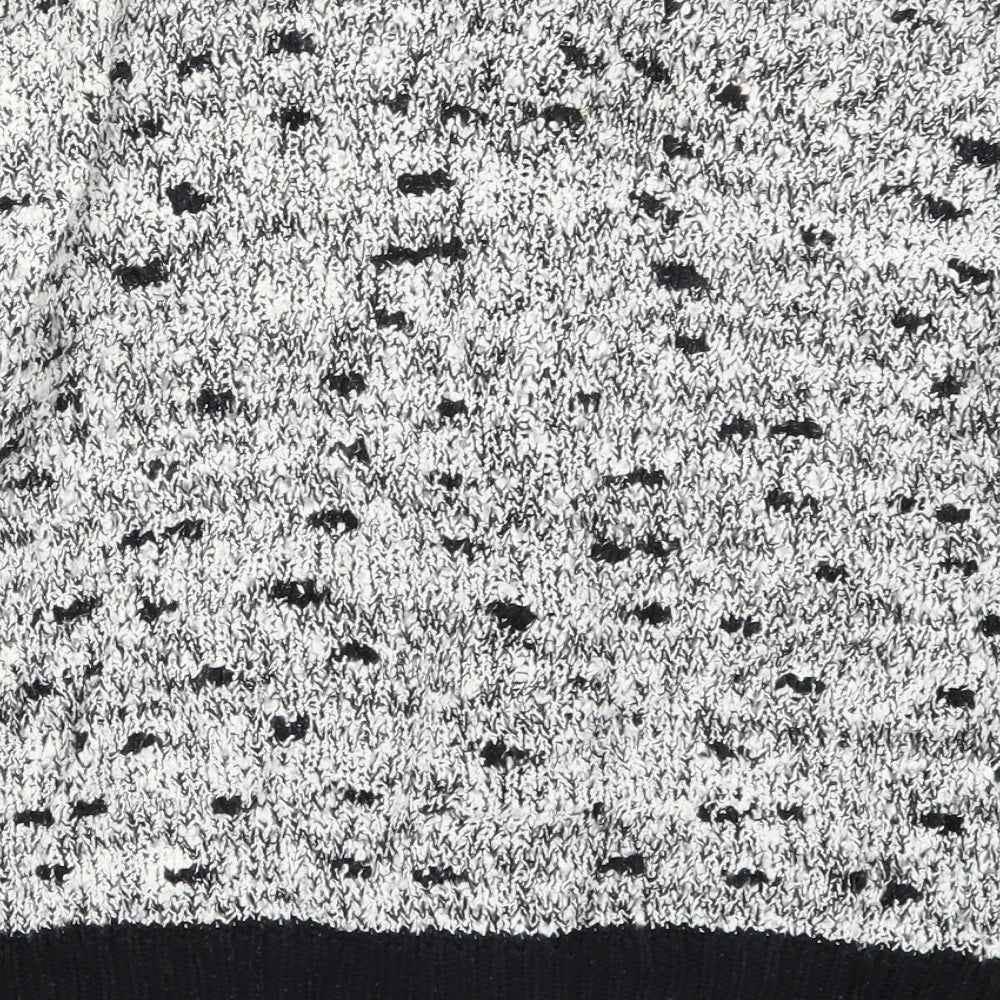 Littlewoods Womens Grey  Knit Cardigan Jumper Size 10