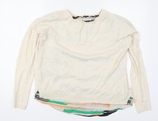 Womens UK Size 14 Papaya Beige Pullover Jumper