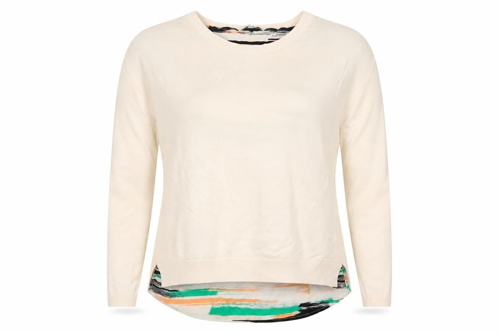Womens UK Size 14 Papaya Beige Pullover Jumper
