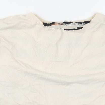 Womens UK Size 14 Papaya Beige Pullover Jumper