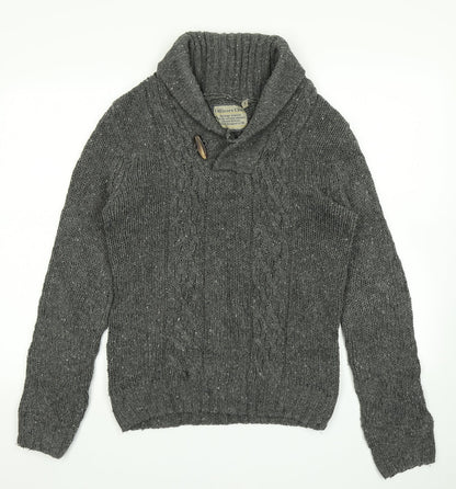 Officers Club Mens Grey  Knit Pullover Jumper Size S