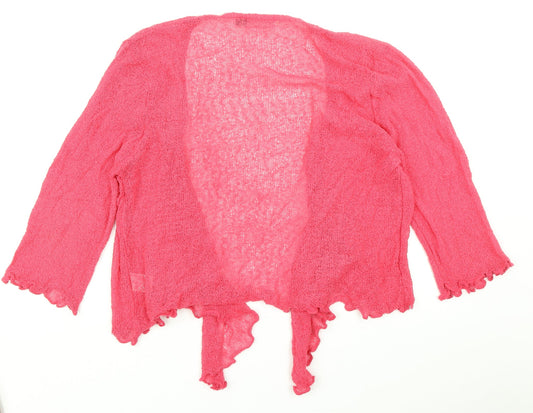 Classics Womens Pink  Knit Cardigan Jumper Size L
