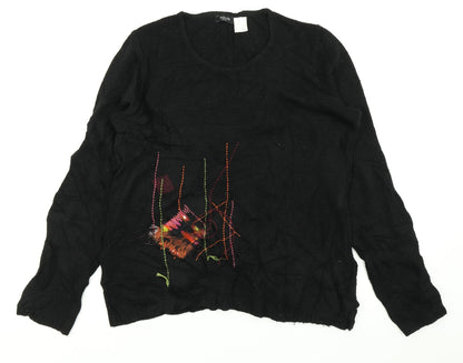 Womens UK Size 14 Redoute Black Pullover Jumper