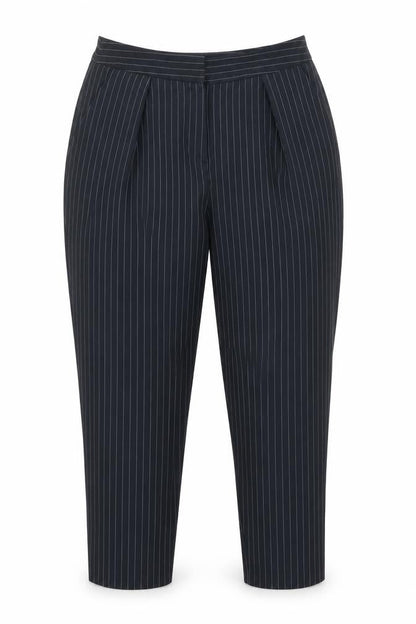 Topshop Womens Blue Striped  Dress Pants Trousers Size 8 L20 in