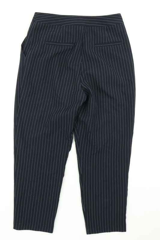 Tophop Womens Blue Striped  Dress Pants Trousers Size 8 L20 in