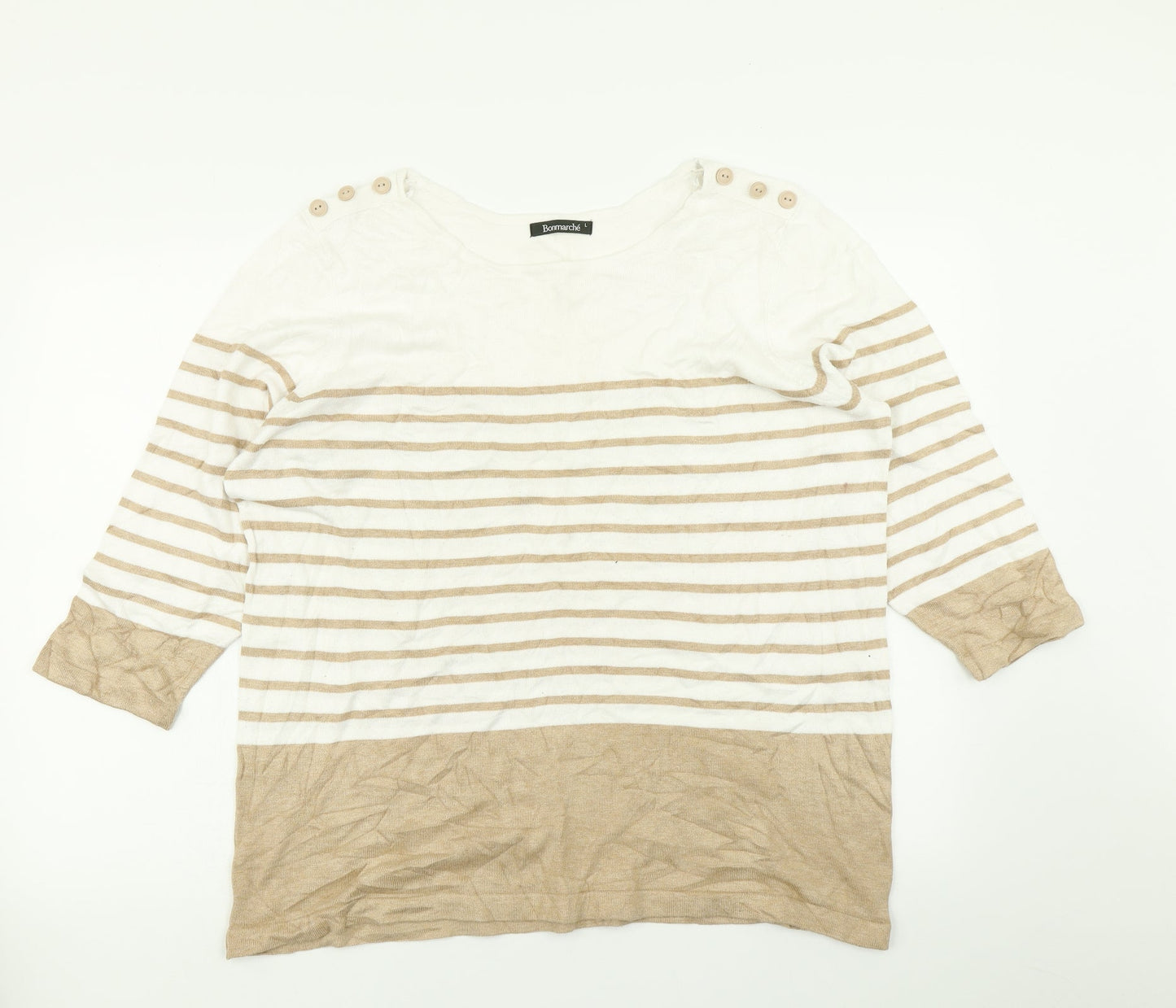 Womens UK Size L Bonmarché Brown Pullover Jumper