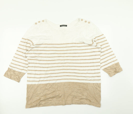Womens UK Size L Bonmarché Brown Pullover Jumper